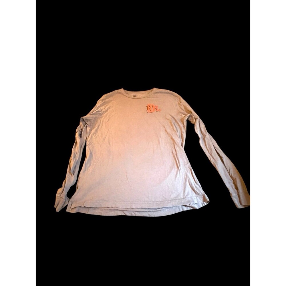 Red Dirt Hat Co. Grey Long Sleeve Graphic Chest Logo T-Shirt Size Lg